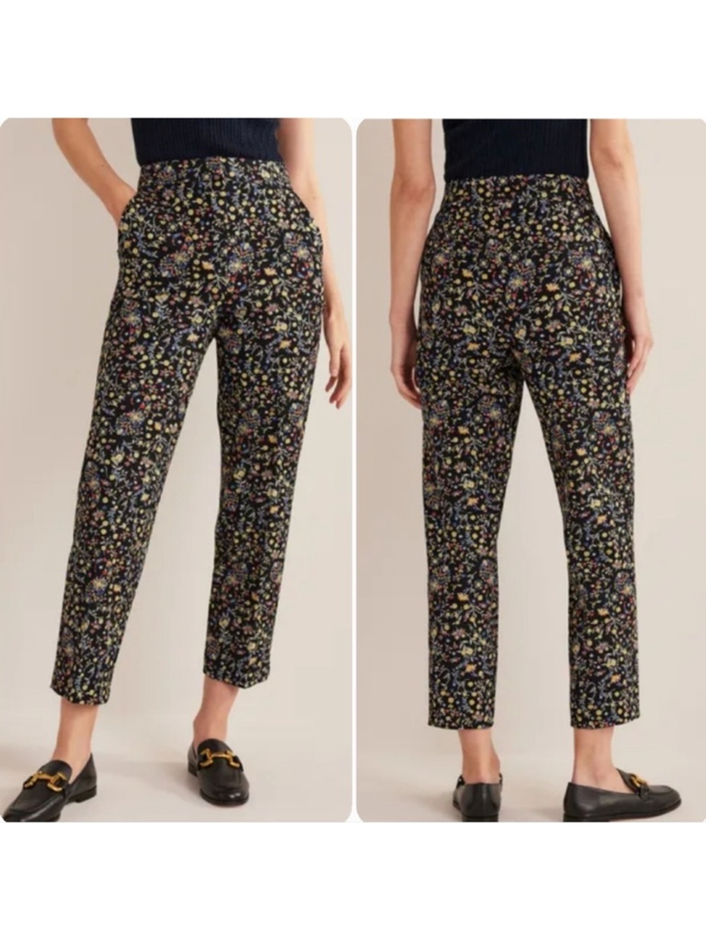 Boden Bi-Stretch Straight Tapered Wildflower Pants - Picture 12 of 12